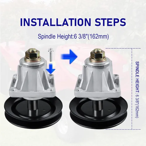 Vista 4 de Youxmoto LT1022 Conjunto de husillo de cubierta apto para Cub Cadet de 46 pulgadas LT1045 LT1046 con cubiertas modelo 618-04123B solamente