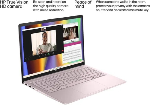 Vista 5 de HP Laptop Computer with 1-Year Office 365 for Student Daily Study & Home use, Intel N150, 8GB RAM, 256GB SSD+128GB UFS Storage, Long Battery Life &