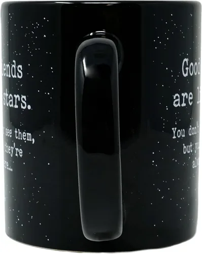 Vista 5 de Funny Guy Mugs Good Friends Are Like Stars Taza de café de cerámica – 11 oz – Taza de café divertida ideal para mujeres y hombres – Divertida taza