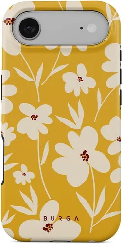 Vista 14 de BURGA-Funda p/teléfono compatible c/iPhone 14 Plus, carcasa rígida híbrida de 2 capas + Funda protectora de silicona, almendras latte a lunares
