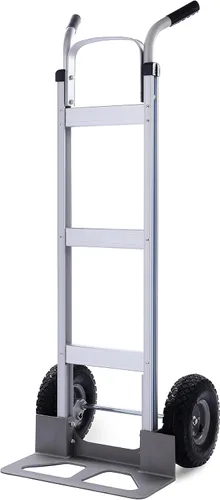 Vista 7 de LEADALLWAY Carro de Mano de Aluminio Plegable con Ruedas de 6" Capacidad de 220 libras