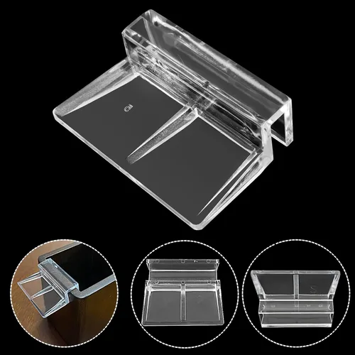 Vista 4 de Paquete de 24 clips de tapa de acuario para acuario, soporte de tapa de acuario acrílico transparente para pecera, soporte de vidrio de acuario