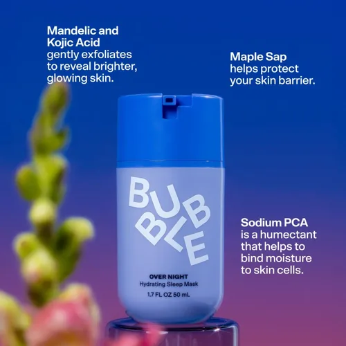 Vista 4 de Máscara de Hidratación Nocturna Bubble Skincare - Máscara Facial Suave y Exfoliante para la Noche para la Reparación de la Barrera Cutánea