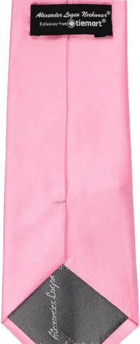 Vista 341 de tiemart Corbata de color sólido para hombre Longitud estándar