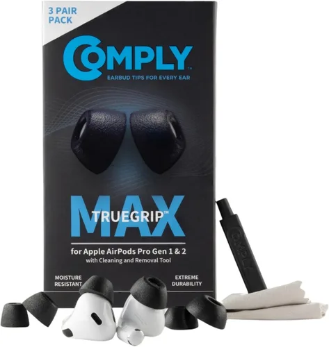 Vista 12 de Almohadillas de espuma viscoelástica Comply de repuesto para auriculares Apple AirPods Pro 1 y 2 Comodidad máxima, ajuste seguro, aislamiento