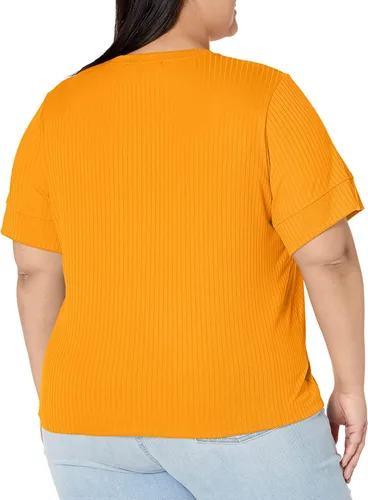 Vista 2 de Tommy Hilfiger Henley clásico acanalado manga 34 para mujer