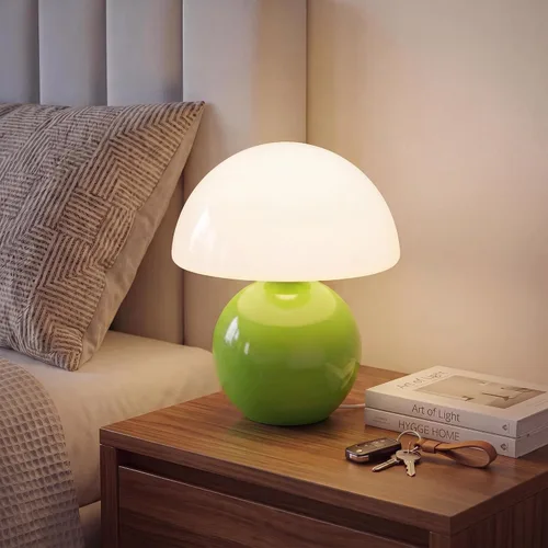Vista 15 de Dawnwake Lámpara de Mesa con Forma de Hongo para Dormitorio, Lámparas Pequeñas de Escritorio para Mesita de Noche para Mesas de Noche de Sala