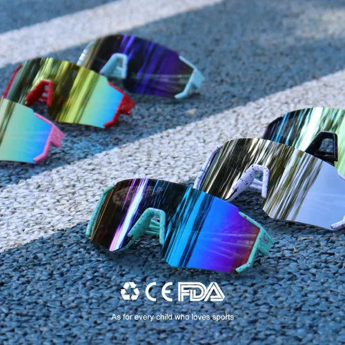Vista 7 de SEKKAF Gafas de sol de béisbol juveniles para niños y niñas de 6 a 12 años de edad, gafas de sol deportivas de softbol para ciclismo y deportes