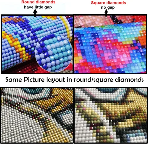 Vista 4 de ZHANGBIN Kits de pintura de diamantes 5D para adultos y niños, BTS, kits de bordado de diamantes de imitación de punto de cruz, fotos de diamantes