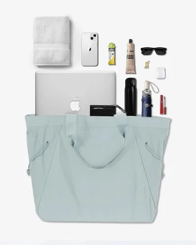 Vista 5 de ASLABCREW Bolsa de mano para mujer, 18L con cincha lateral con correa ajustablebolsa de mano extra, bolsa de hombro ligera
