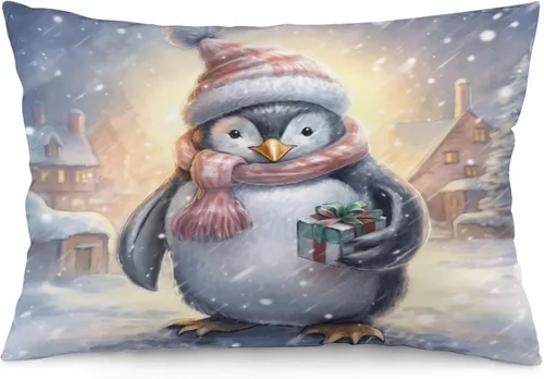 Vista 33 de Fundas de almohada de primavera con bonitos muñecos de nieve, fundas de almohada rústicas para vacaciones, funda de almohada tamaño Queen