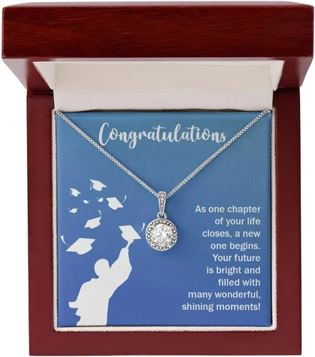 Vista 2 de Vitalicio Graduation Necklace For Her 2023 - Graduation Necklace 2019 For Women, Cadenas De Plata 925 Para Mujer, Regalos Para Graduacion 2023