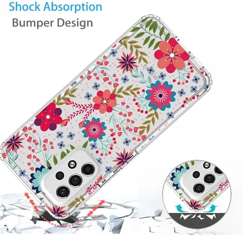Vista 7 de Funda para Galaxy A53 5G/para Samsung A536U con protector de pantalla de vidrio templado, suave 360 cuerpo completo, a prueba de golpes, híbrida
