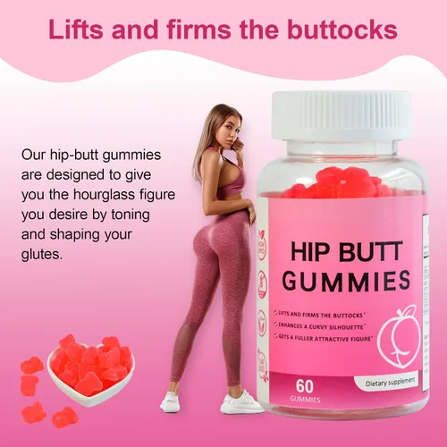 Vista 4 de Laicuherb BBL - Gomitas para mujer Curves-Berry Flaovr Booty Gummies con vitamina A, C, B6, 60 unidades de mezcla de hierbas en forma de oso