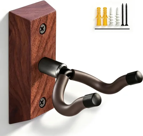 Vista 15 de Colgador de pared para guitarra, 2 piezas, gancho de madera de haya, soporte para guitarra Beech Wood