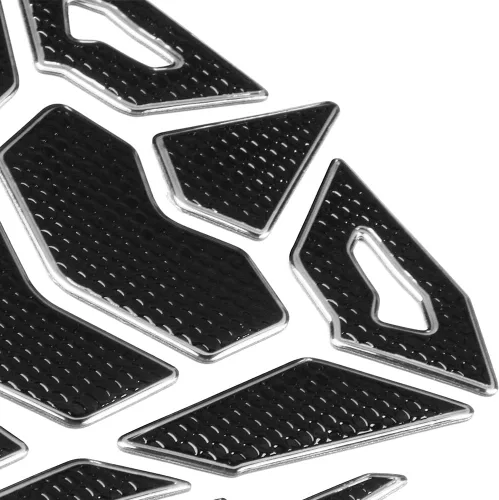 Vista 7 de para protector de motocicleta motocicleta pegatina, goma suave universal motocicleta gas pad pegatinas protector tracción pad (plata)