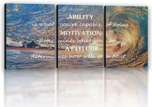 Vista 12 de Arte de pared motivacional para oficina, lienzo inspirador, arte de pared, póster de ajetreo, impresión de cita de empresario, pintura de pared, 3