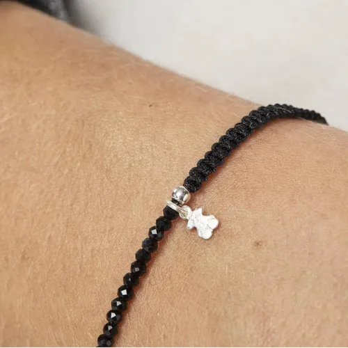 Vista 4 de TOUS Pulsera de plata de ley para mujer con espinelas. Colección de colores, Gema, espinela