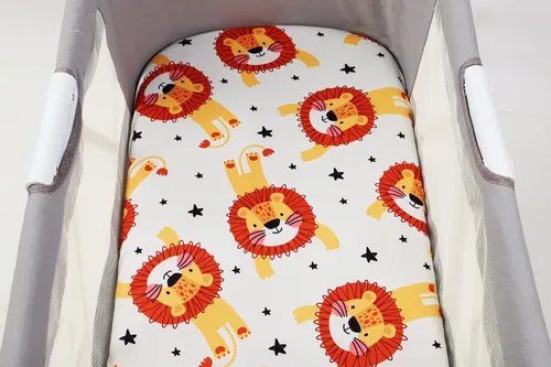 Vista 8 de Onacosht Juego de Sábanas de Moisés de 3 Piezas para Bebé Niño, Sábana Bajera Ajustable de Jersey Punto Suave Elástico Universal para Colchón