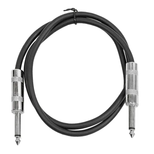 Vista 2 de Seismic Audio SASTSX-3Black-6PK 3 pies TS de 1/4 de pulgada, cable para guitarra, instrumento o patch, negro Blanco