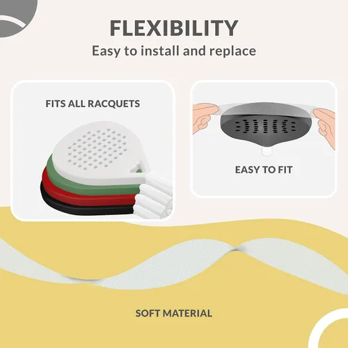 Vista 4 de Palbea Transparent Padel Racket Protector - Pack of 1/2/3/5 - Rough & Lightweight Frame Tape. Edge Protector Durable & Easy to Replace. Padel