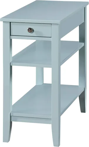 Vista 10 de Convenience Concepts American Heritage Mesa Auxiliar de Cabecera con Cajón de 23.5" - Mesa Clásica de Sala de Estar con Estante de Almacenamiento