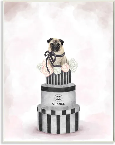 Vista 5 de Glam Bookstack French Bulldog - Placa de pared (10 x 15 pulgadas)