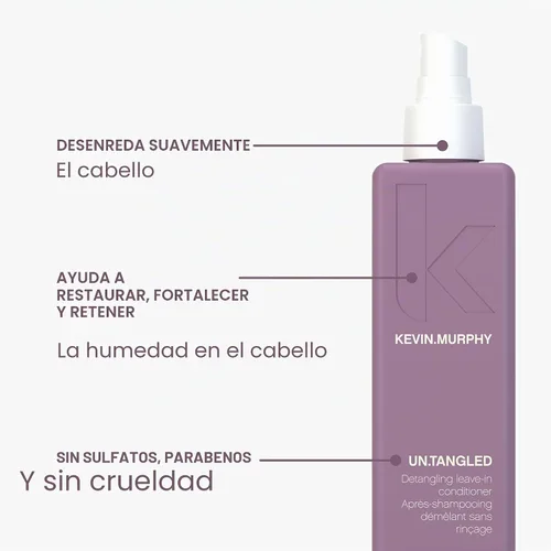 Vista 4 de KEVIN.MURPHY UN.TANGLED - Spray acondicionador sin enjuague para desenredar el cabello - Para todo tipo de cabello - Con extractos de frutas