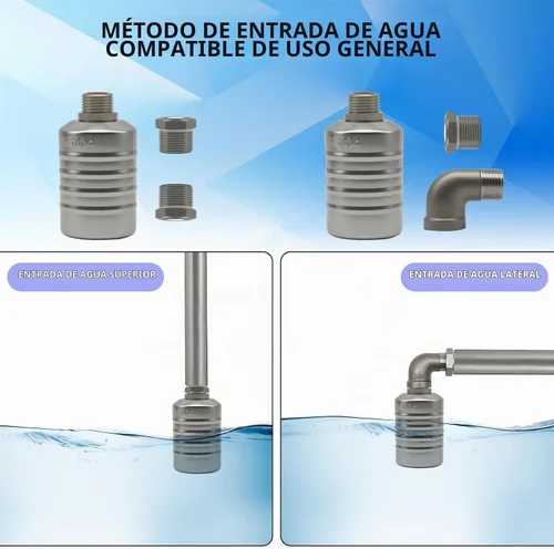 Vista 6 de HXH - Kit de válvula de flotador de agua de acero inoxidable NPT 304 de 1/2