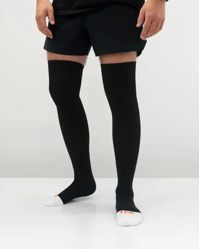 Vista 2 de TCK Socks Por encima de la rodilla para hombre Negro