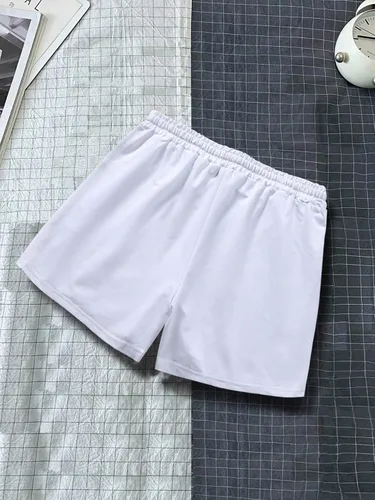 Vista 2 de GORGLITTER Pantalones cortos gráficos para hombre con cordón en la cintura para entrenamiento, ropa de calle corta con bolsillos