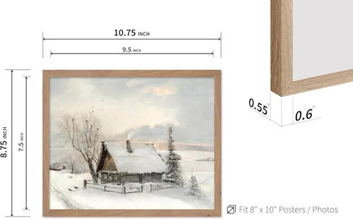 Vista 3 de Poster Master Póster vintage The Beginning Of Spring – Impresión retro de invierno – Arte de nieve – Arte de paisaje – Regalo para hombres y mujeres