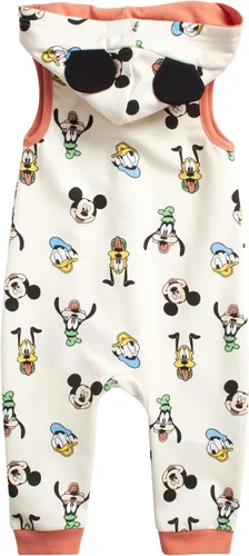 Vista 17 de Disney Mameluco de Mickey Mouse para bebé, 2 piezas, sin mangas, overol y camiseta (0-24 meses)