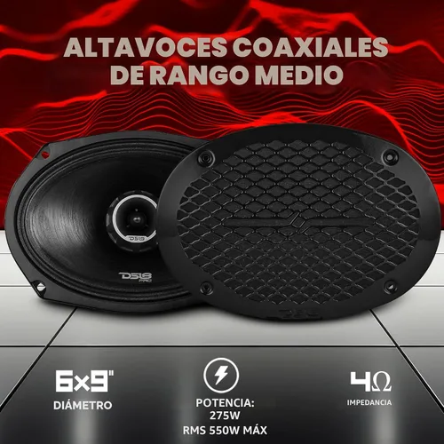 Vista 2 de DS18 PRO-ZT Pro Audio - Altavoces coaxiales de rango medio con tweeter de bala integrado, 4 ohmios, resistente al agua, parrilla de malla metálica