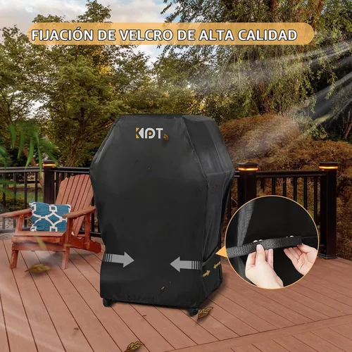Vista 6 de KPT Cubierta de Parrilla de 30 Pulgadas para Parrilla al Aire Libre - Cubierta de BBQ 420D Resistente al Agua de Servicio Pesado con Gancho