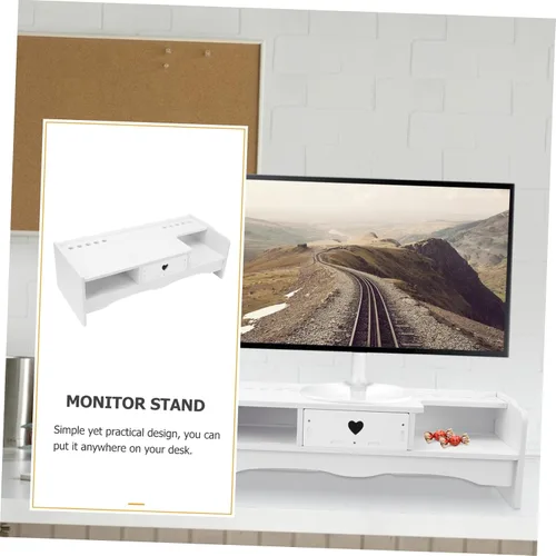 Vista 3 de DOITOOL Computer Monitor Riser with Drawer Storage Height Desktop Screen Stand for Office and Home Ergonomic Laptop Holder Durable Design