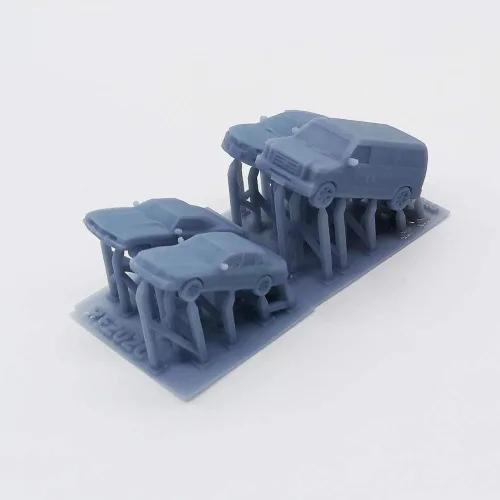 Vista 4 de Outland Models Tren Centro Comercial/Centro Comercial con Estacionamiento y Coches Escala Z