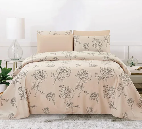 Vista 9 de Lujoso juego de sábanas de microfibra sin arrugas, combina elegancia y comodidad, transforma tu espacio de sueño en un oasis sereno y elegante