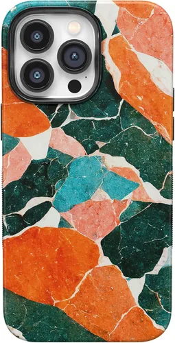 Vista 32 de Casely Funda para iPhone 14 Pro Viva La Vida Frida Kahlo Collage Floral Compatible con MagSafe Diseño protector audaz