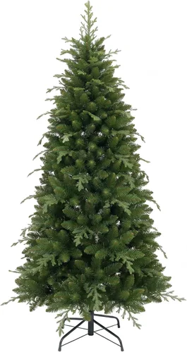 Vista 9 de Artificial Christmas Tree, with LED Lights & Metal Stand, Indoor Xmas Decor, 7.5 Feet