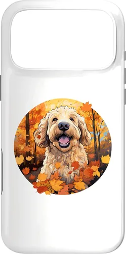 Vista 22 de Goldendoodle Autumn Funny Dog Fall Case for iPhone 17