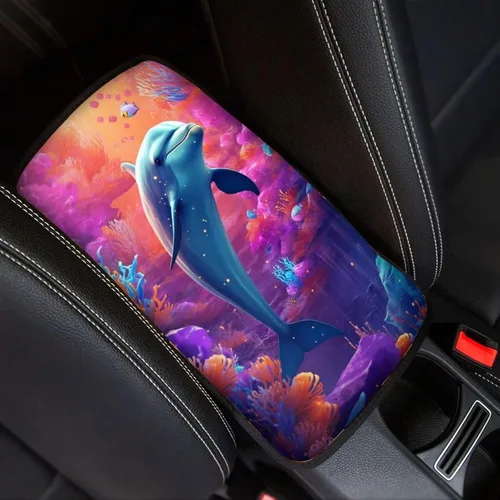 Vista 26 de Funda para reposabrazos de automóvil, ajuste universal para la mayoría de automóviles, SUV, camiones, sedán, patrón fresco, plegable, cómoda, Oso