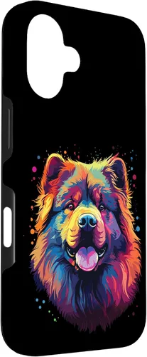 Vista 3 de Watercolour Colourful Dog Chow Chow Case for iPhone 16