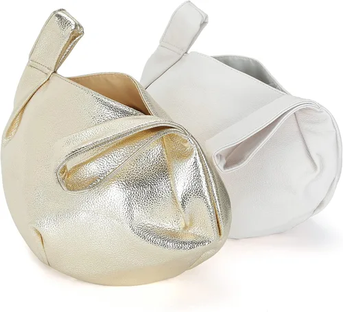 Vista 6 de Earnda Bolsa pequeña para mujer bolsa de mano suave con asa superior bolsa de mano con nudo de muñeca