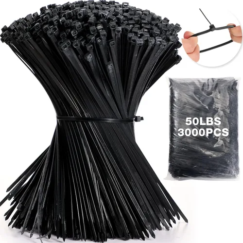 Vista 7 de 3000 bridas para cables resistentes a granel, bridas de nailon autobloqueantes para plantas, jardinería, agricultura, rejilla, valla de pared