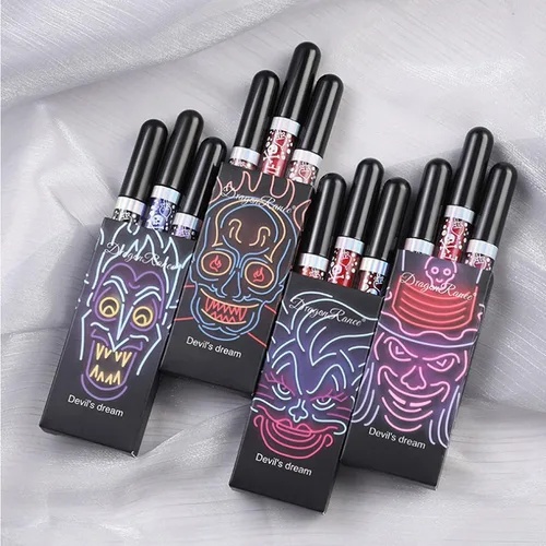 Vista 6 de Juego de 12 lápices labiales líquidos mate, maquillaje de labios, brillo de labios brillante con diamantes, 24 horas, de larga duración