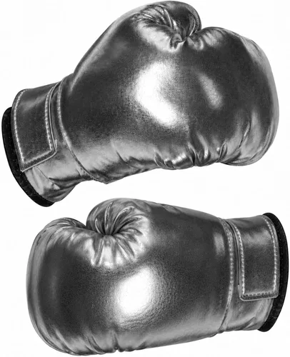 Vista 4 de UNDERWRAPS Guantes de boxeo para disfraz de Halloween, guantes de boxeo unisex Guantes de boxeo negros