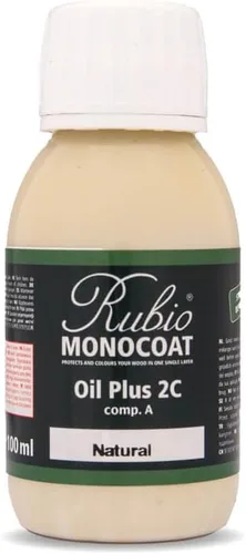 Vista 130 de Rubio Monocoat Muestra de Tinte y Acabado para Madera - Niebla 5% Aceite Plus Parte A Aceite de linaza para madera de secado rápido y ecológico