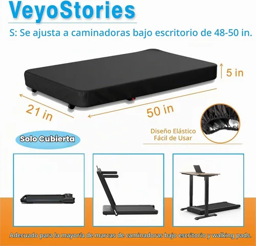 Vista 2 de Funda para alfombrilla de caminar para el hogar, funda impermeable y a prueba de polvo para debajo del escritorio - Compatible con cinta de correr