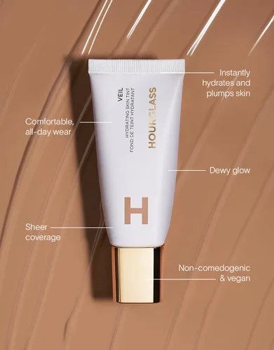 Vista 7 de Hourglass Veil hidratante con color para la piel, humectante tintado con aspecto de rocío, beneficios de maquillaje y cuidado de la piel, ligero